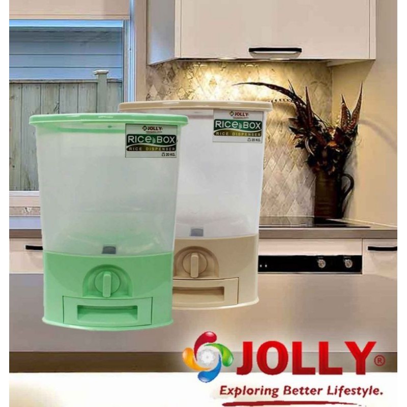 Jolly Plastic Rice Dispenser Rice Box 20Kilos 10Kilos | Shopee Philippines