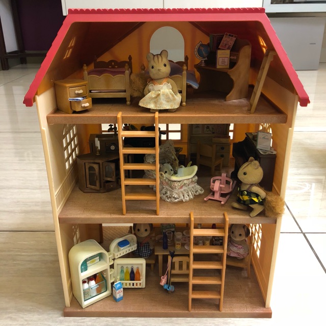 Sylvanian cedar terrace gift clearance set