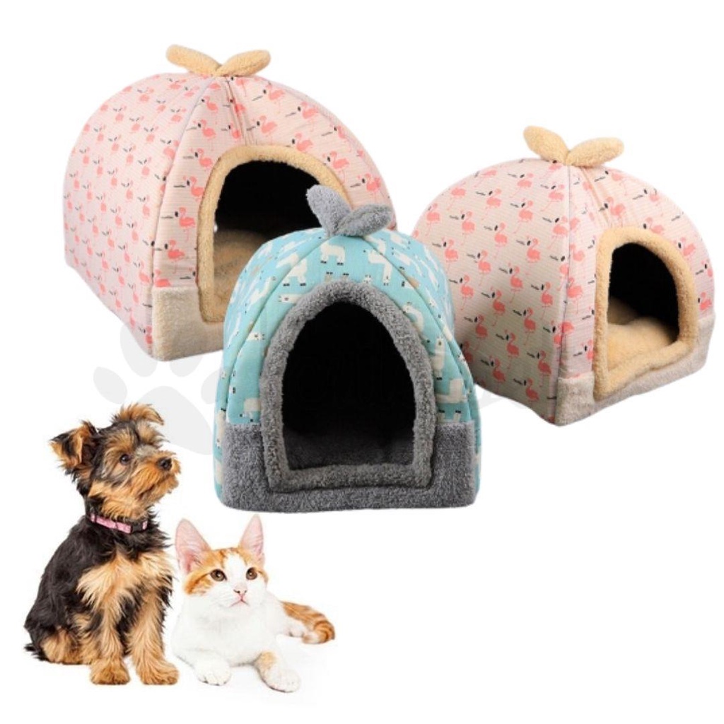 COD PET Soft Fleece Pet Hut cat litter Plush Cat Toy Dog kennel Pet Bed ...