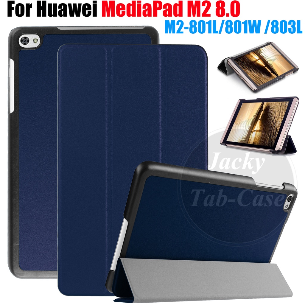 Funda Tipo Billetera Para Huawei MediaPad M2 8.0 - Cuero, Con Ranuras Para Tarjetas Y Función Soporte