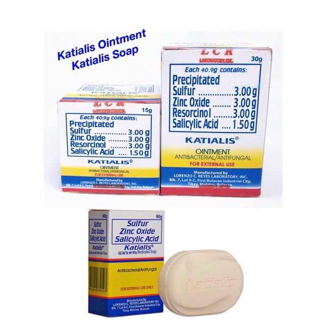 Katialis Soap And Ointment Sulfur Zinc Oxide Salicylic Acid Anti Fungal And Anti Bacterial Soap