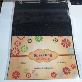 10pcs)Glitter Sticker Paper Plain (Sparkling, Glitter Paper, Art Craft)