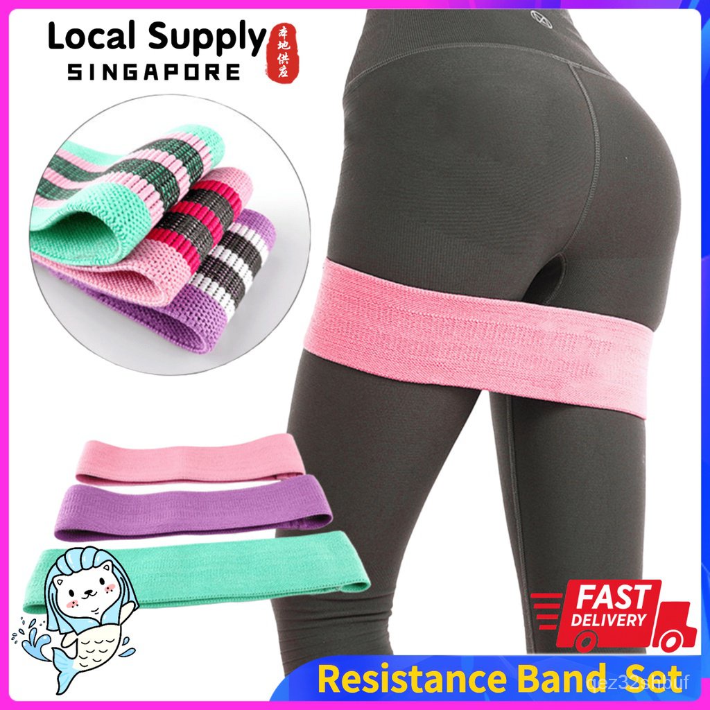 Resistance Band Set of 3.Workout Exercise Yoga Hip Bands for Legs Thigh
