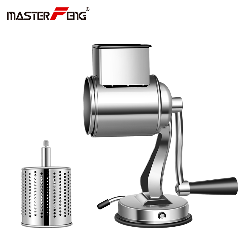 Stainless Steel Rotary Cheese Grater/Vegetable Chopper Food Mills Grinder  with 5 Drum Blade 