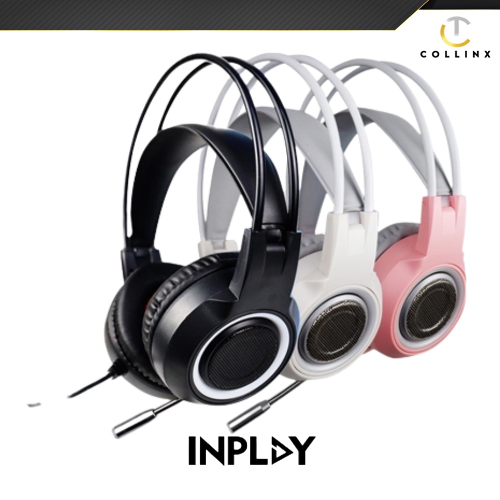 INPLAY H510 HEADSET GAMING HEADSET WITH MIC (BLACK, PINK, WHITE ...