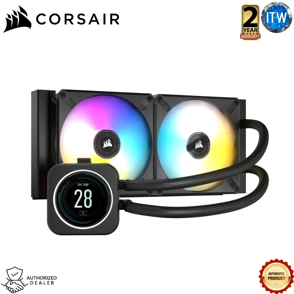 Corsair iCUE H100i ELITE LCD Display Liquid CPU Cooler (CSCW9060061