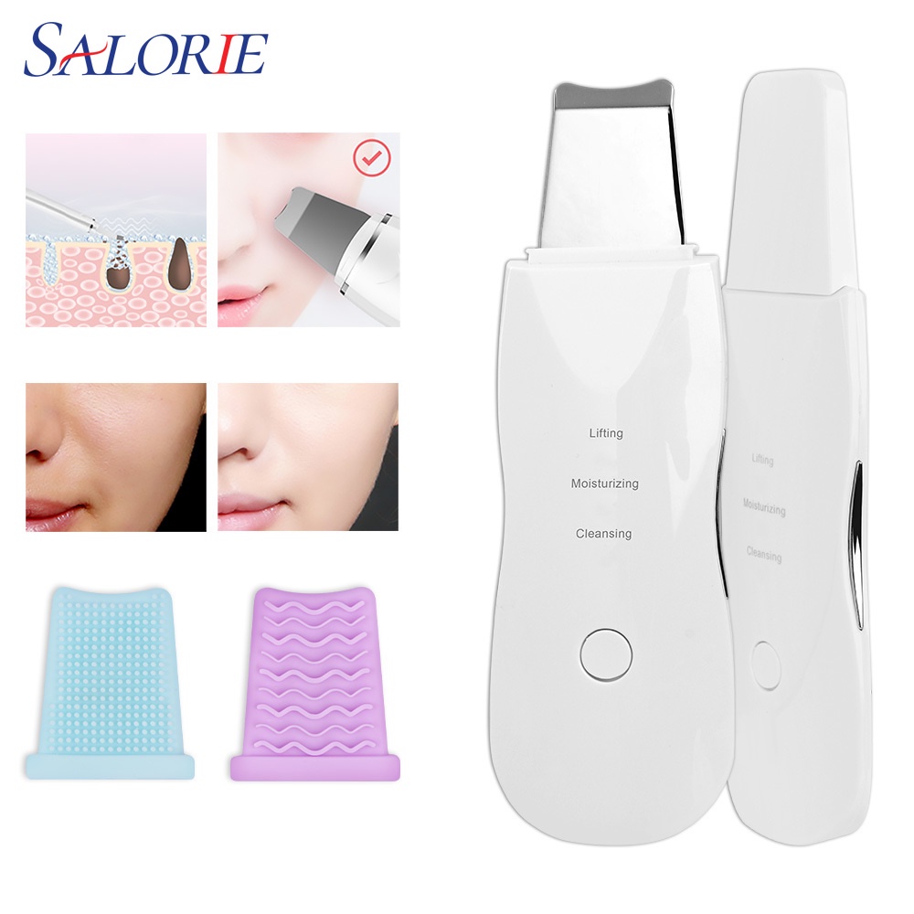 Salorie Ultrasonic Skin Scrubber Vibration Face Spatula Blackhead Remover Facial Scrubber Shovel