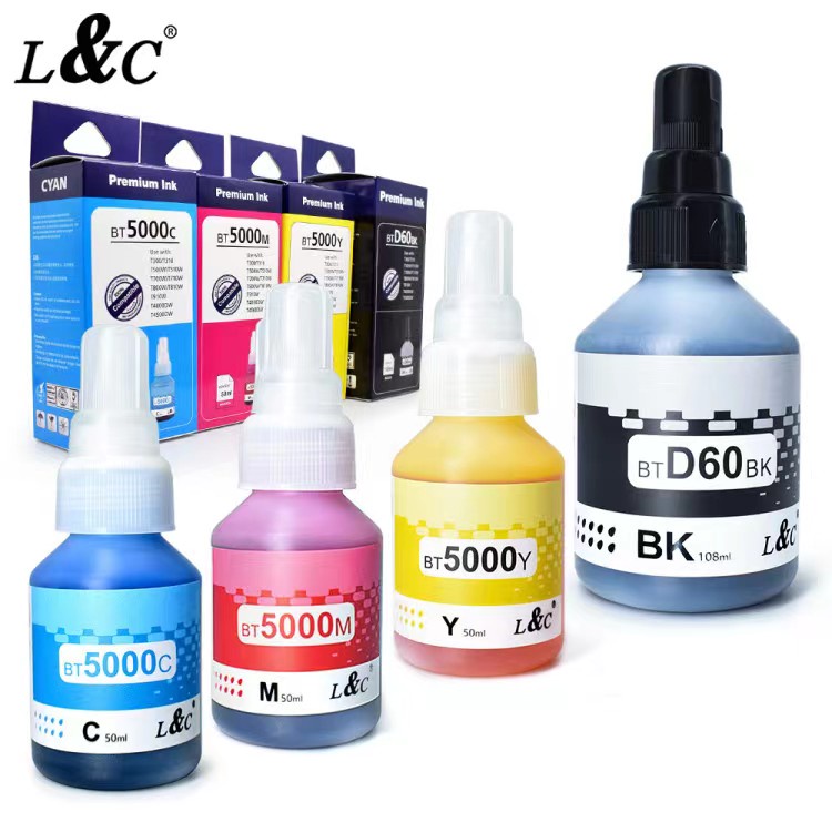 L&C Ink BTD60 BT5000 Dye Ink Refill For Brother Printer DCP-T420W/T710W ...