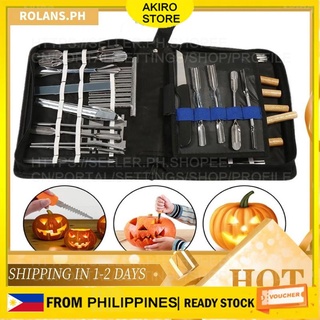 13pcs/set professional chef Carving Tools Vegetable Fruit Food carve  Engraving Peeling Kit knife kitchen tool set