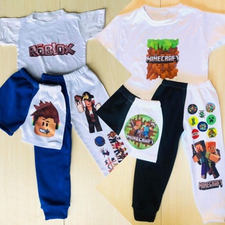 Roblox Terno for baby boy and kids , T-Shirt with jogger pants from 1-12  yrs old