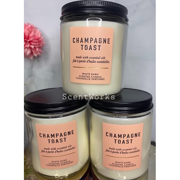 Stress Relief Champagne Toast Single Wick Candle Bath & Body Works