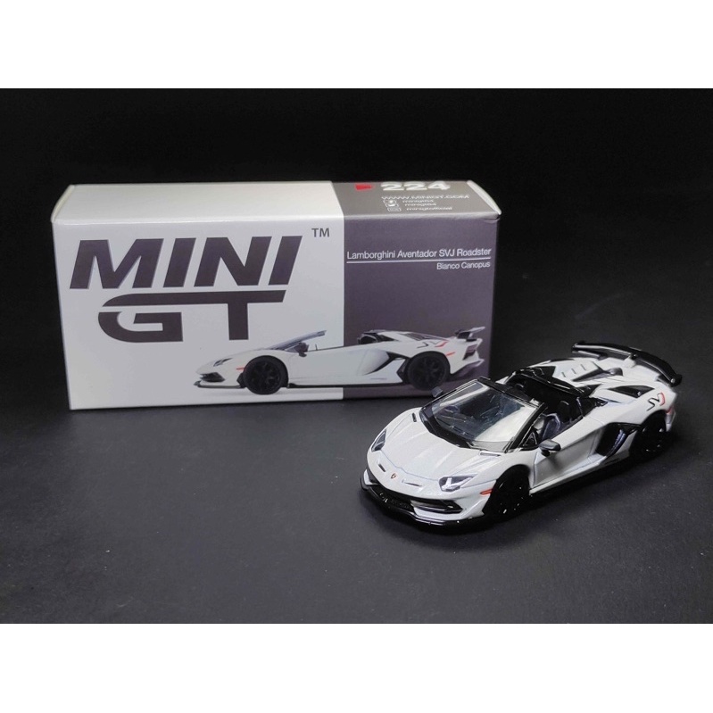 Mini GT MiniGT Lamborghini Aventador SVJ Roadster (White) Limited ...