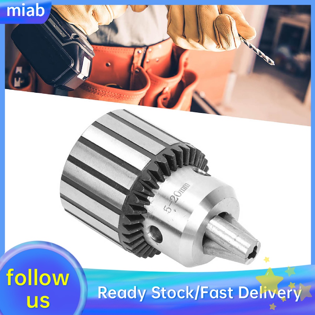 [Ready Stock] 5mm 20mm Drill Chuck B22 Heavy Duty with Key for CNC