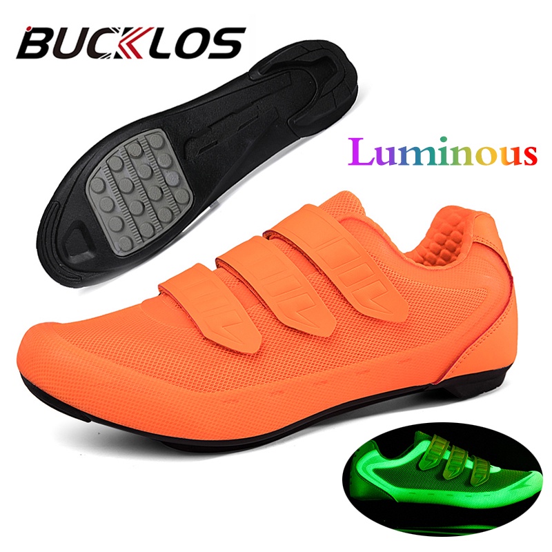 BUCKLOS Cycling Shoes Luminous Non Cleats Men Roadbike Non Locking Bike