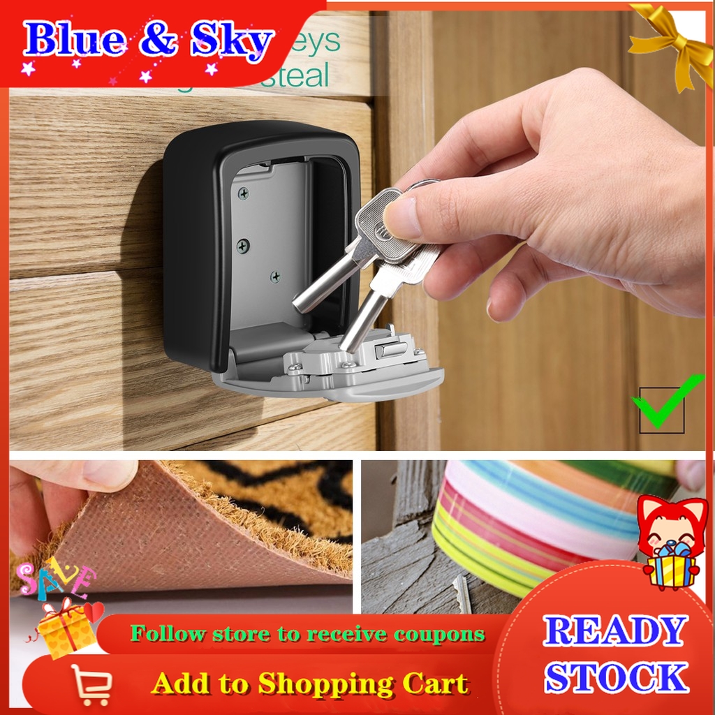 {2.2 BIG DEAL} High Capacity 4-Digit Combination Wall Mounted Key ...