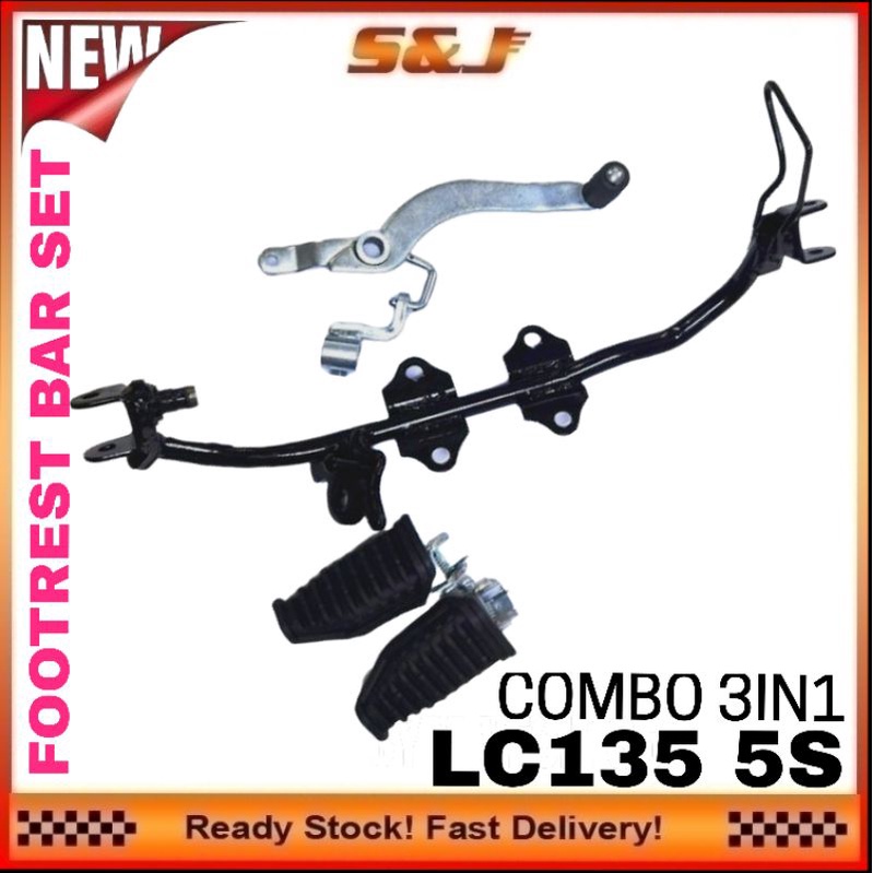 LC135 5S LC5S FOOTREST BAR SET WITH GEAR LEVER & FOOTREST STAY LC5S