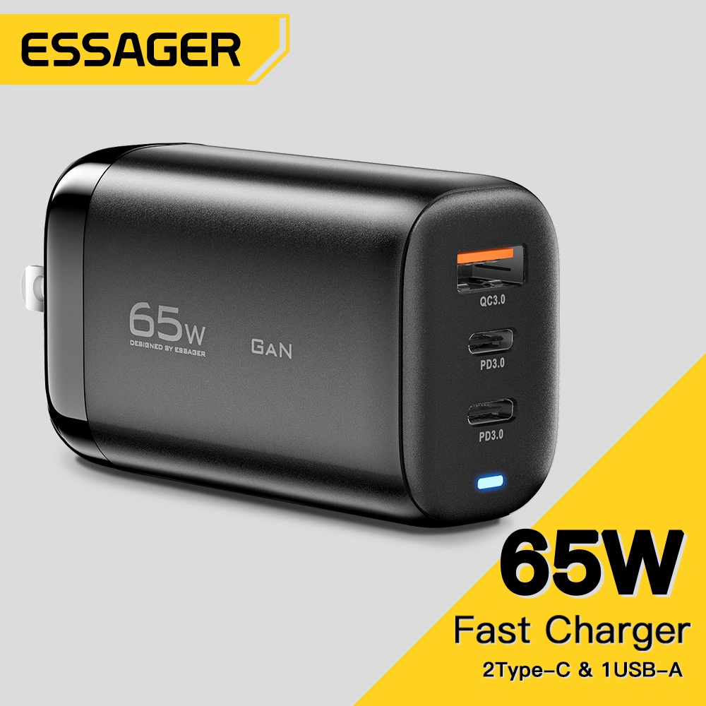 Essager Gan USB Type C Fast Charger 65W | Shopee Philippines