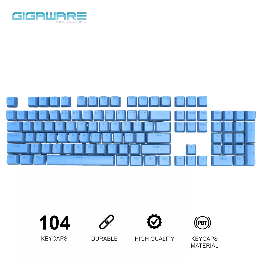 Gigaware Gaming Typewriter MX Acrylic Double Shot 104 Key PBT