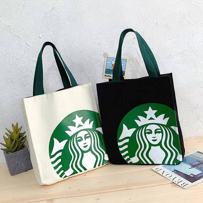 Spot Starbucks canvas bag thick insulation lunch box bag to work