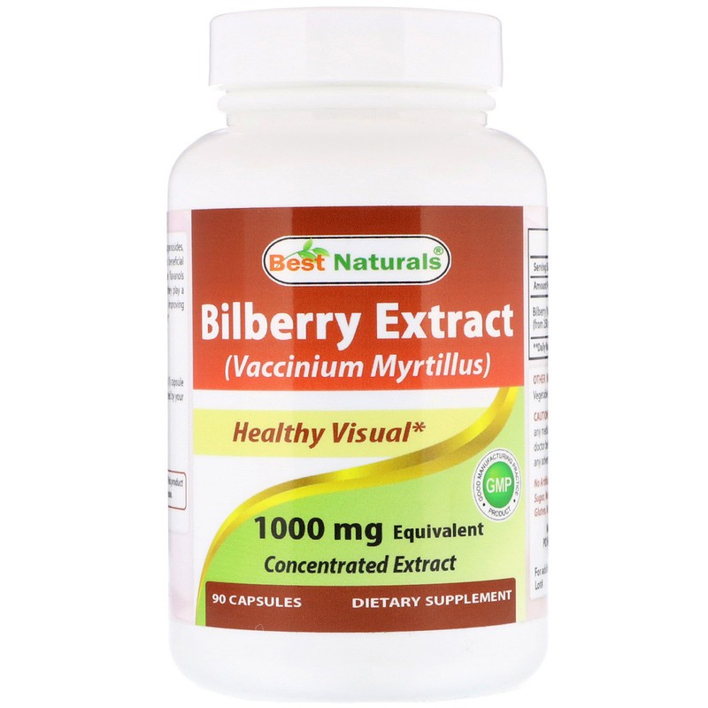 Bilberry Extract (Vaccinium Myrtillus), 1000mg, 90 Caps | Shopee ...