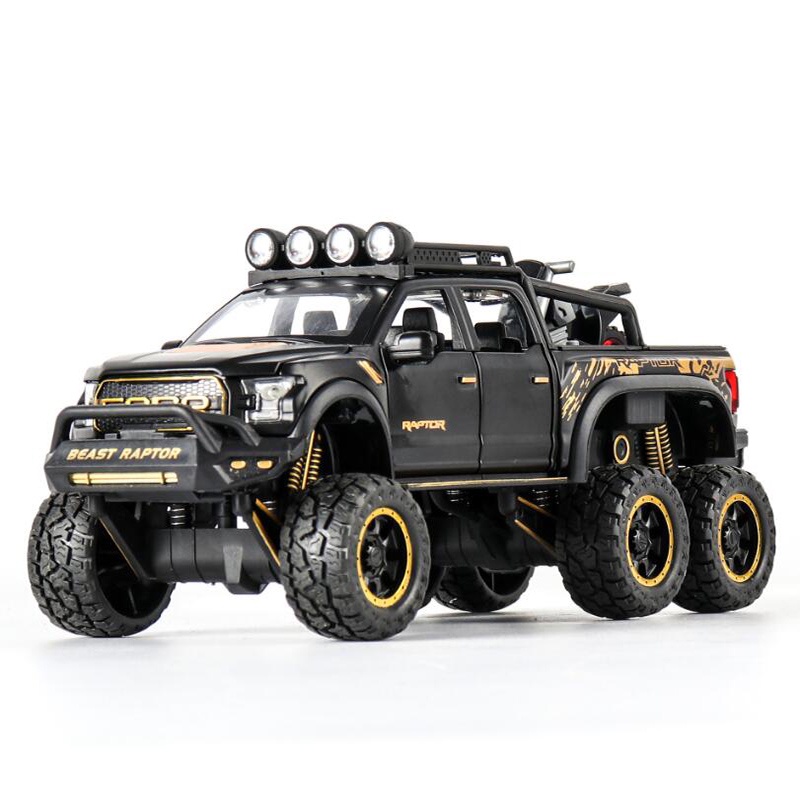 1/28 Scale Ford Raptor F 150 2019 New Alloy Die casting Model Sound And ...
