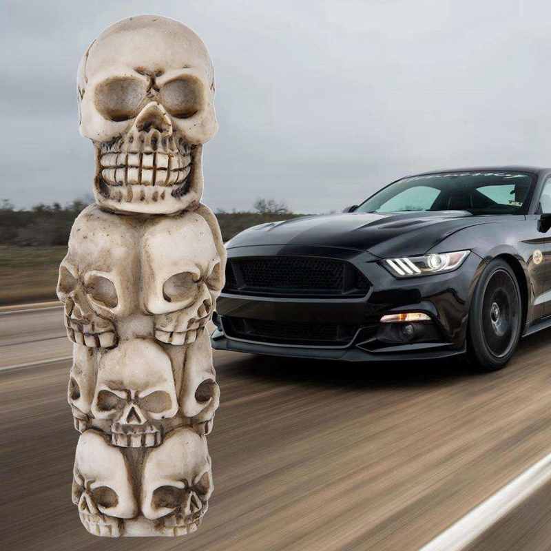 Skeleton Skull Head Many Faces Car Manual Gear Shift Knob Stick Lever