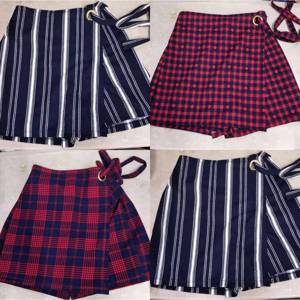 Striped skirt shop korean