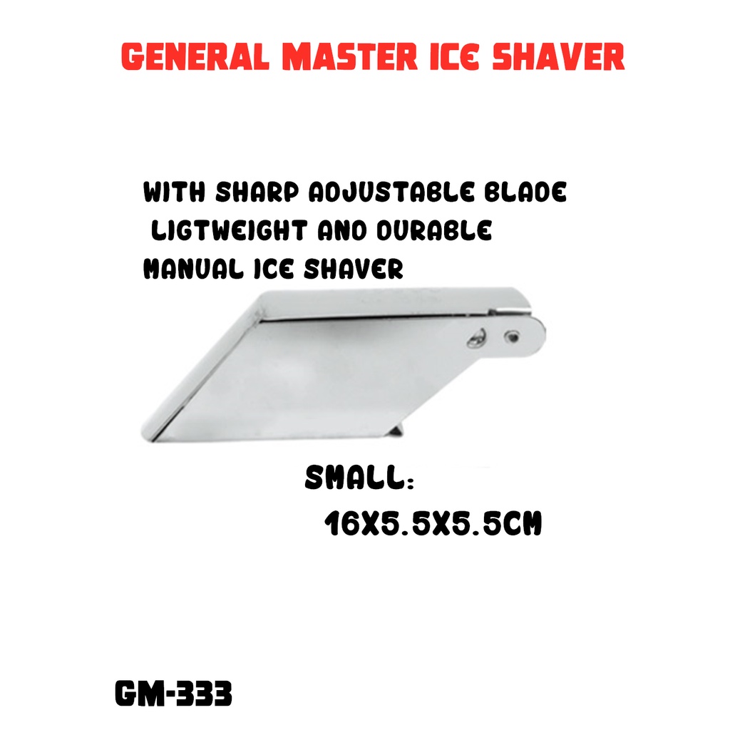 General Master Aluminum Ice Shaver Manual Ice Shaver Ice Crusher Heavy