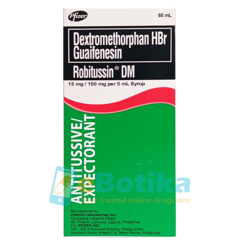 Robitussin DM Syrup 60ml for cough, phlegm, itchy throat Shopee Philippines