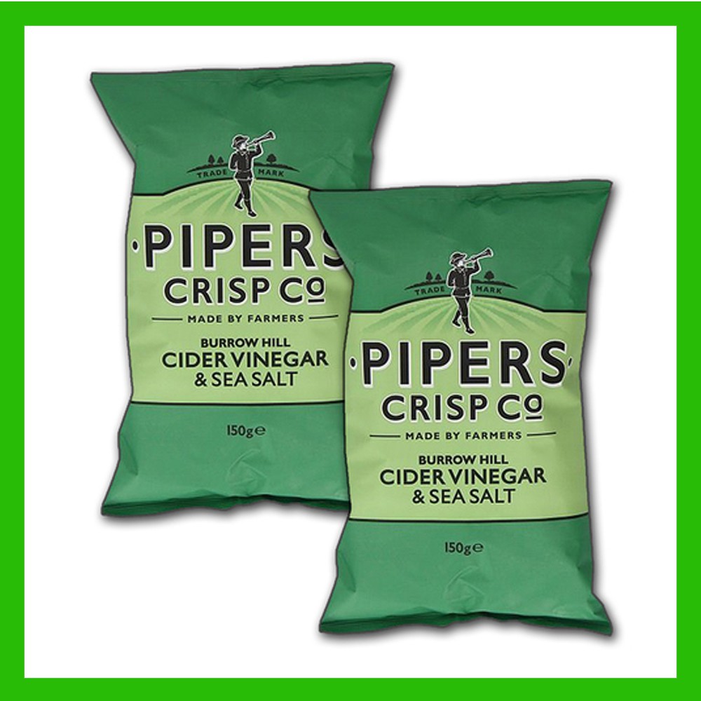 Pipers Crisp Co Burrow Hill Cider Vinegar And Sea Salt 150g Shopee