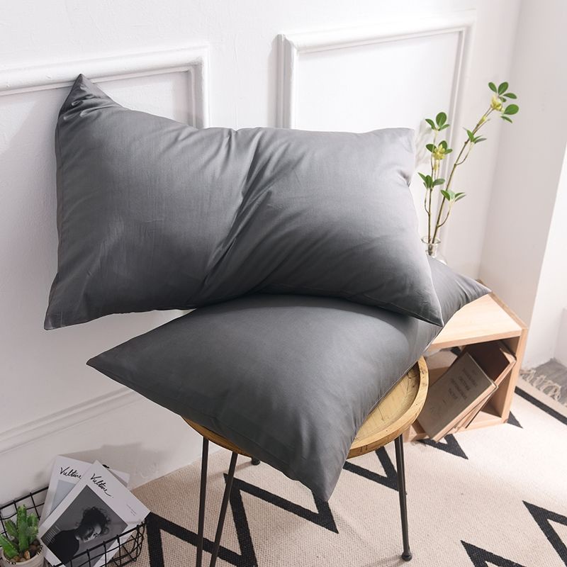 2pcs Plain and Printed Korean Cotton Printed Pillow Case Shopee