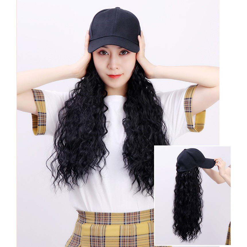 Wig with ruffled baseball cap | Shopee Philippines