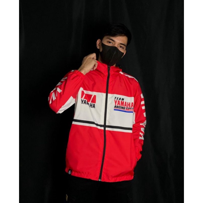 WATERPROOF Jacket VINTAGE TEAM YAMAHA RACING HOODIE RED Shopee Philippines