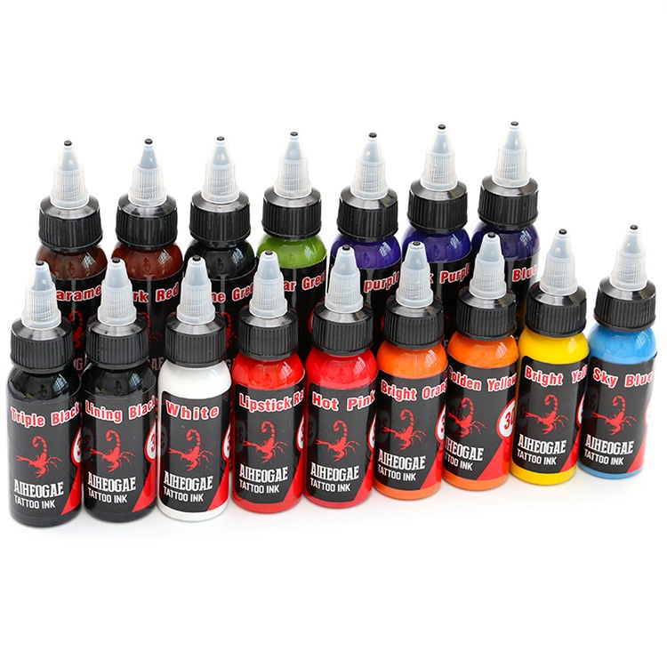 Aiheogae Tattoo ink 1oz 30ml 16 Color Tattoo Supply Tattoo ink Set ...