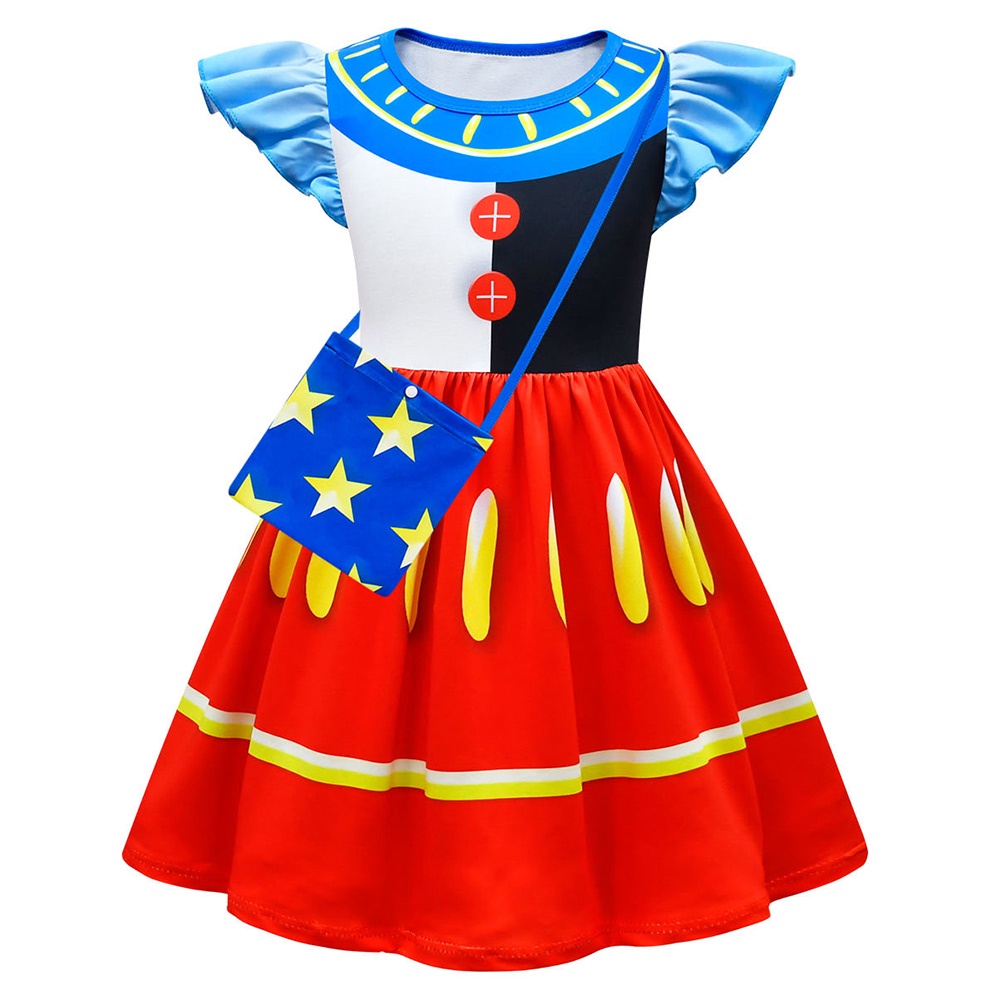 Kids Girl Sundrop Moondrop Dress Cosplay Costume FNAF Sun Moon Party ...