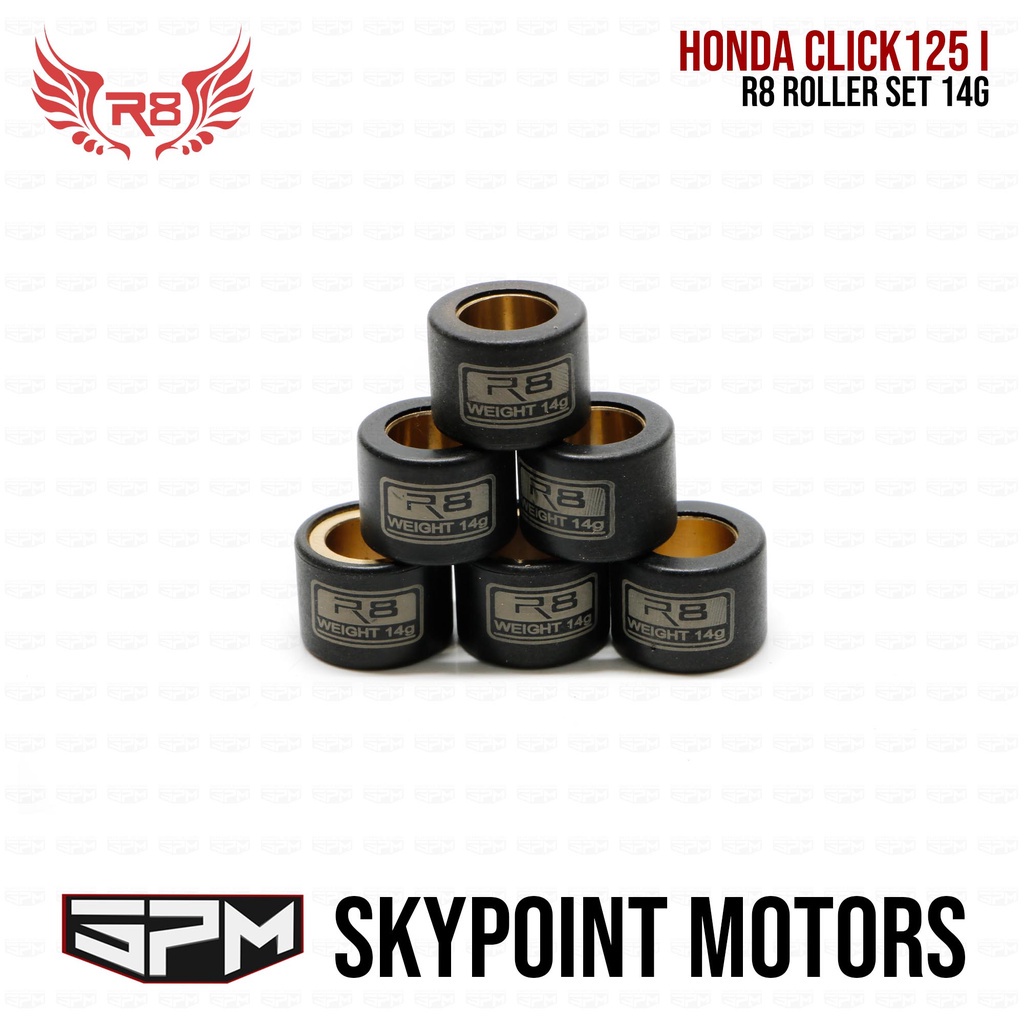 R8 ROLLER SET 14G FOR HONDA CLICK 125i (9857-729) | Shopee Philippines