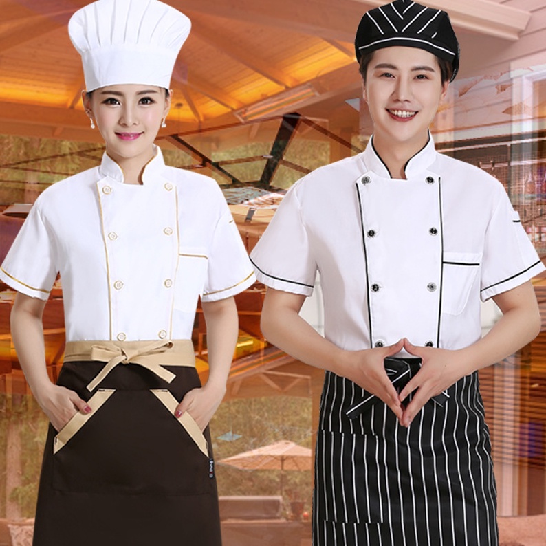 Catering uniform long/Short sleeve men's kitchen jacket Chef work ...