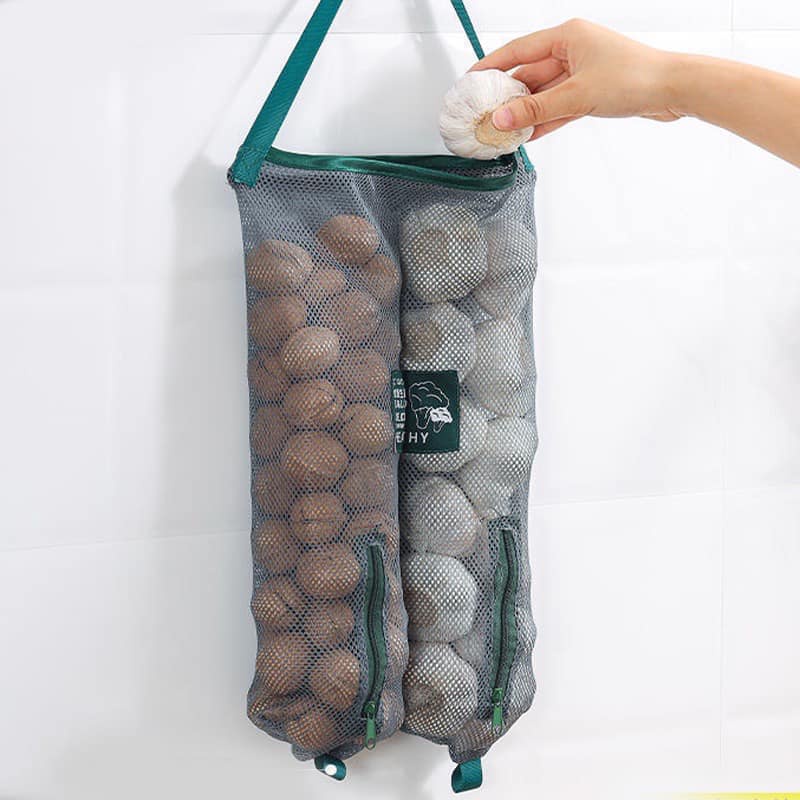 Hanging Mesh Storage Bags Onion Bags Mesh Garlic Net Bags Potatoes Bags