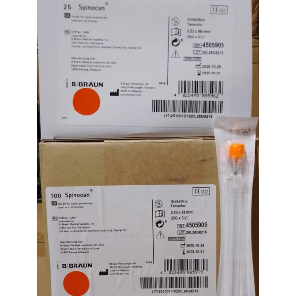 BBRAUN Spinal Needle Spinocan (G.23, G.25) | Shopee Philippines