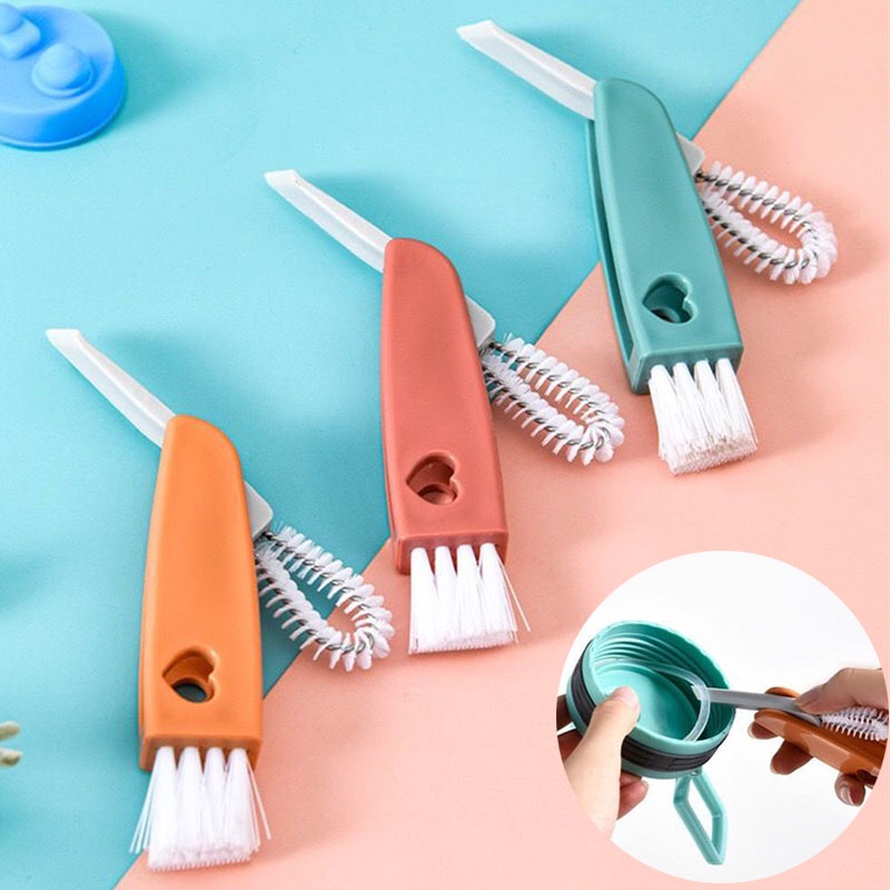 Portable 3 in 1 Multifunctional Cleaning Brush Bottle Mouth Cap Detail ...