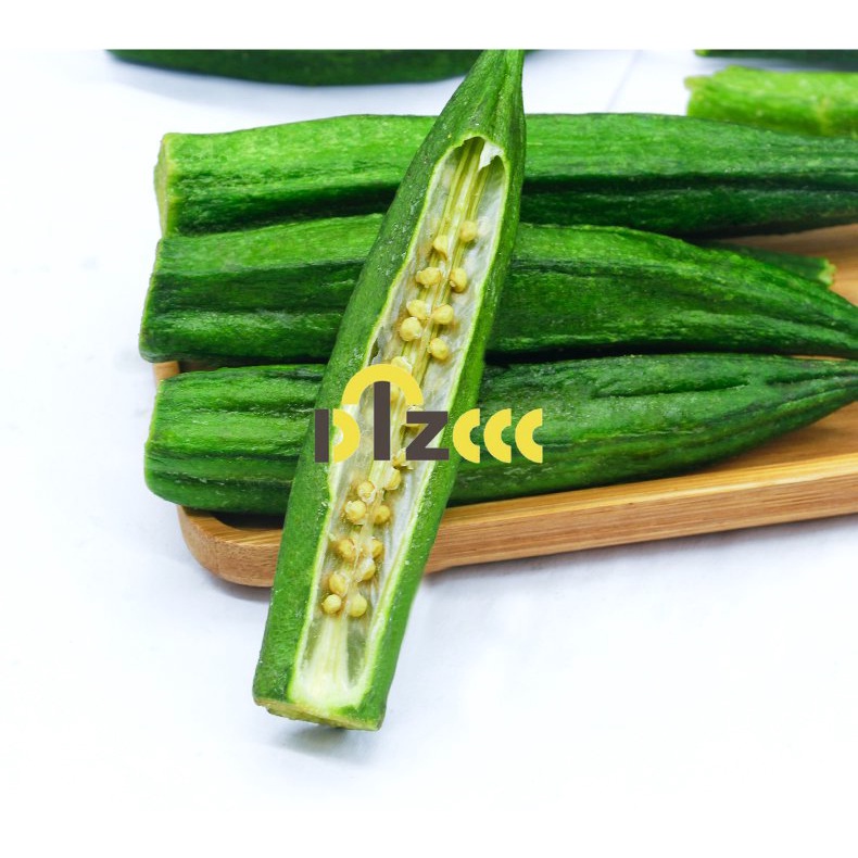 Okra dried okra crispy fruit and vegetable chips 500g readytoeat