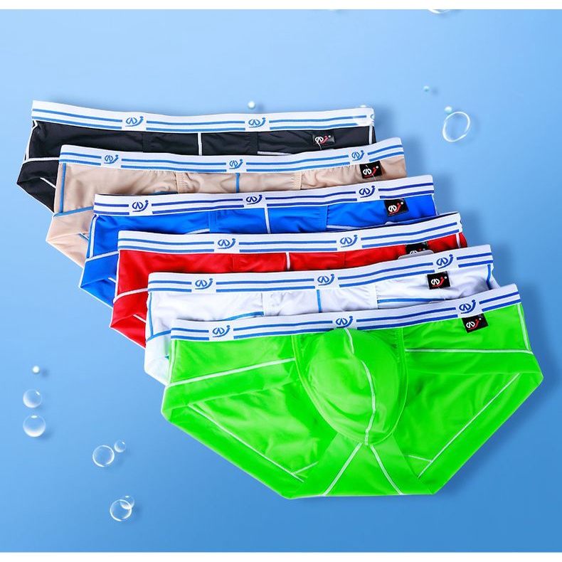Underwear Men's Underwear Summer Thin Breathable Ice Silk Sexy Briefs