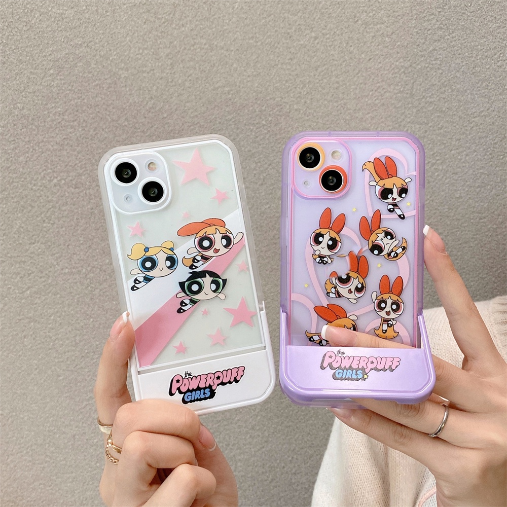 Powerpuff Girls Phone Case With Stand For iPhone 14 13 12 11 Pro Max X
