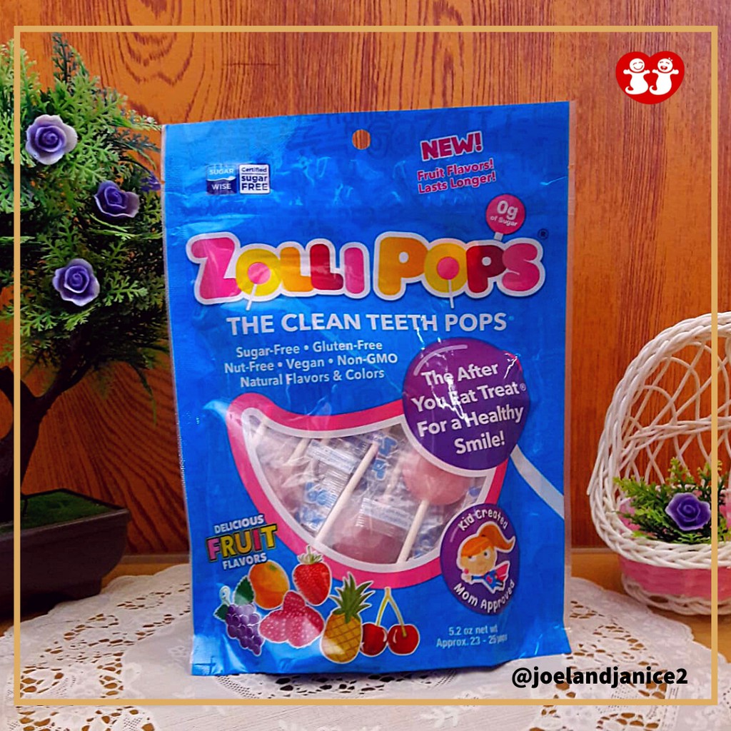 Zollipops The Clean Teeth pops 25 pops (Delicious Fruit) Shopee