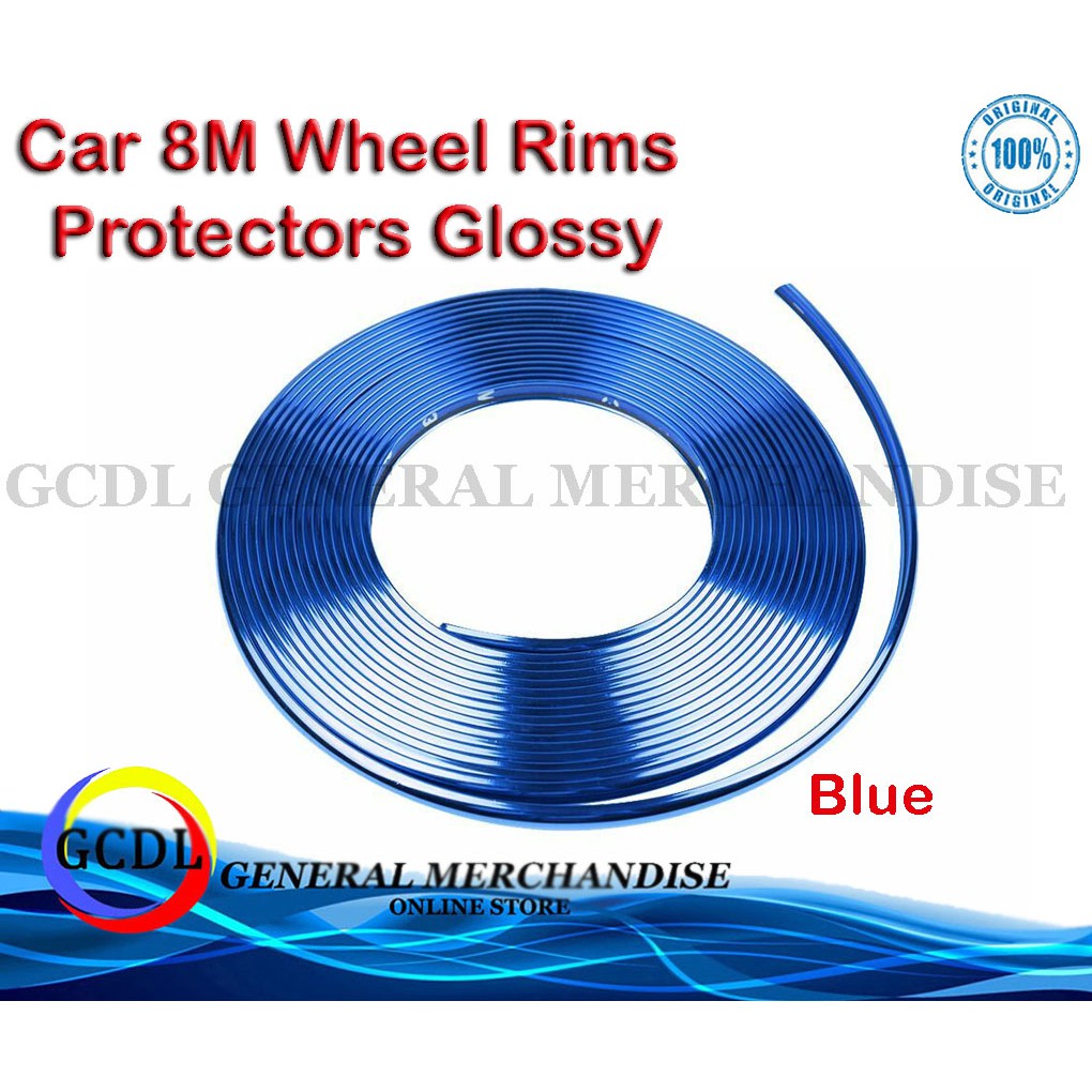 Car 8M Wheel Rims Protectors Decor Decoration Strip Tire Guard Line ...
