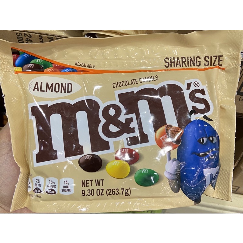 M&M'S Almond Milk Chocolate Candy Sharing Size Bag, 9.3 oz - Metro