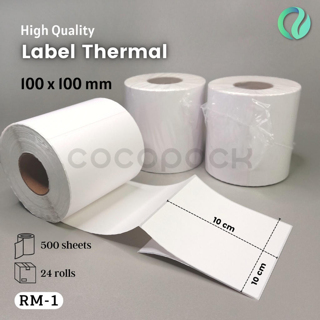 Direct Thermal Paper 100x100mm sticker Paper labels, 500Pcs | Shopee ...