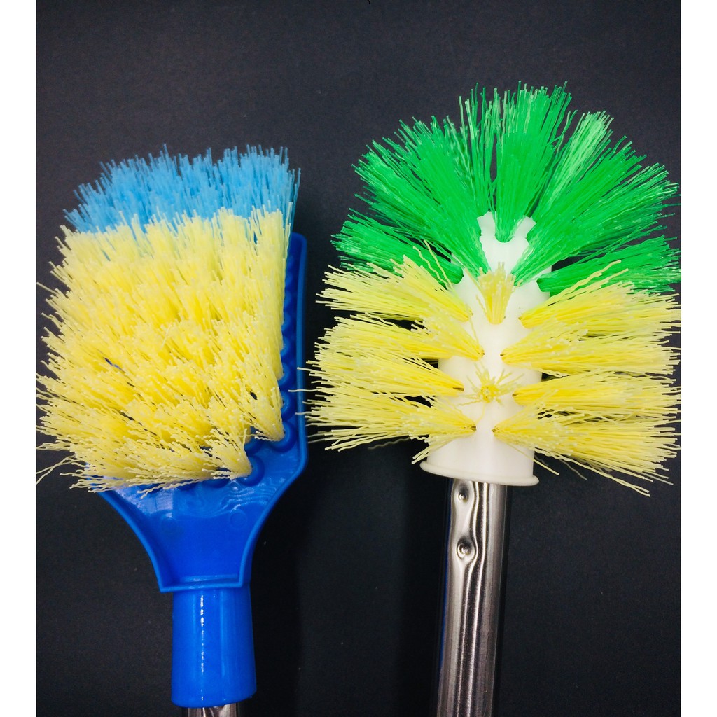 2pcs Shower Room Toilet Brush Bathroom Scrubber Cleaner Brush Tool