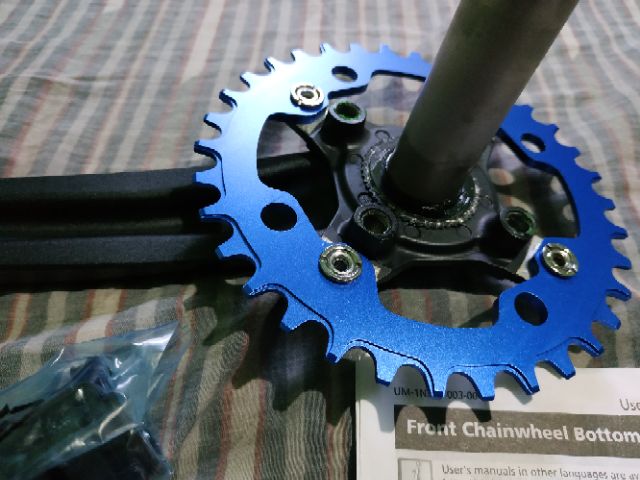 Mt300 Cranks Hollowtech With 1x Setup Racework Blue 36t Oval Narrow