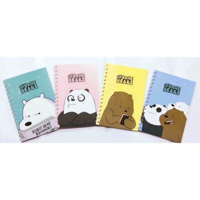 Colorful We Bare Bears Spiral Notebook (Lined) | Shopee Philippines